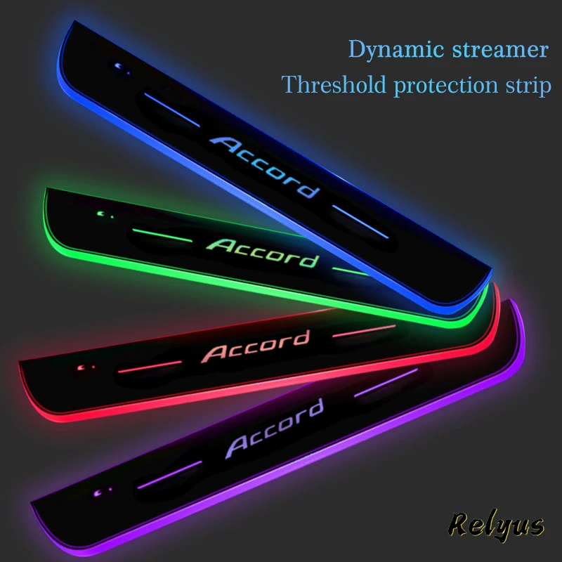 Светящийся Автомобильный логотип движущийся светодиод приветственная педаль