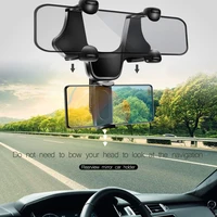 car phone holder rearview mirror phone holder mount bracket universal fit 4 7in smartphone cradle stand car interior accessories