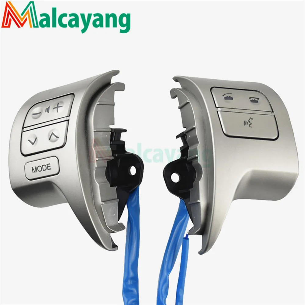 Button Автомобильный стиль 84250-02200 кнопки Bluetooth телефон рулевое колесо аудио кнопка управления с кабелем для Toyota Corolla ZRE15 07-10 - Цвет: Button