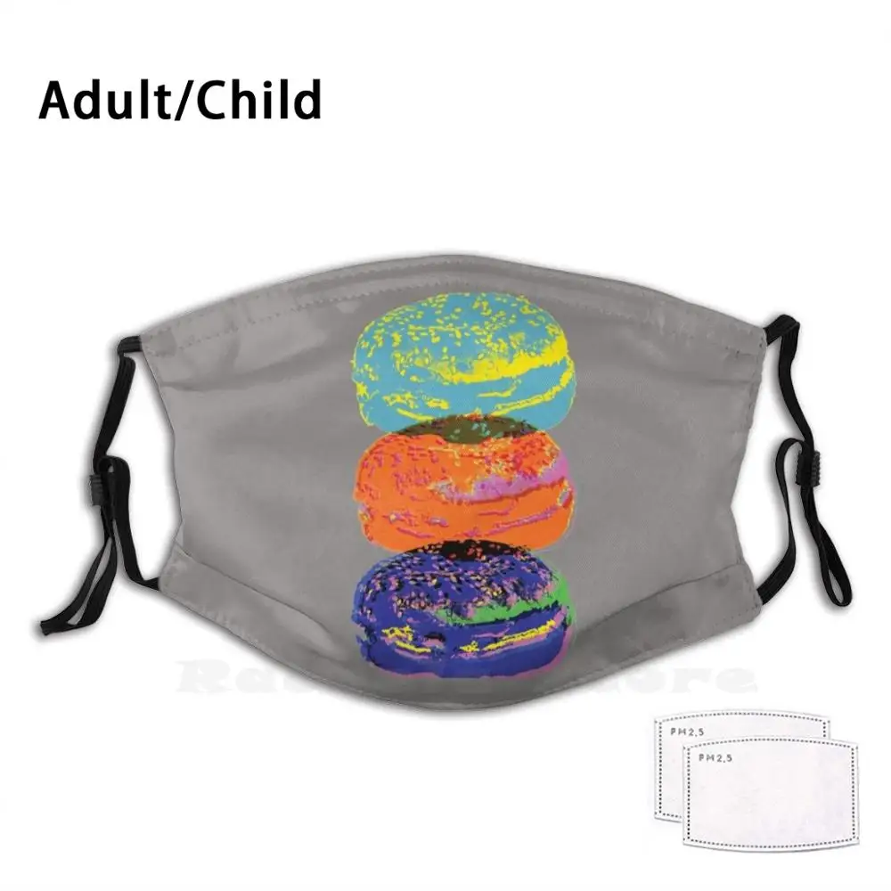

Trashy Pop Art Burgers Funny Print Reusable Pm2.1570 Filter Face Mask Trashy Pop Art Pop Art Donut Pop Art Banana Pop Art