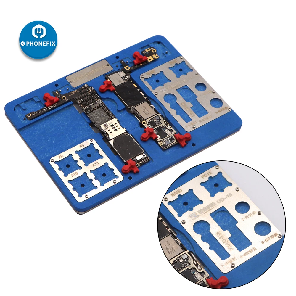 8 IN 1 Motherboard Repair Fixture High Temperature Resistant PCB Holder for iPhone 6 6S 7 7P 8 8P Repair Welding Platform