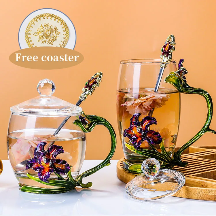 ZISI European Special offer style cup glass Have tea Enamel Water Coffee Milk | Дом и сад
