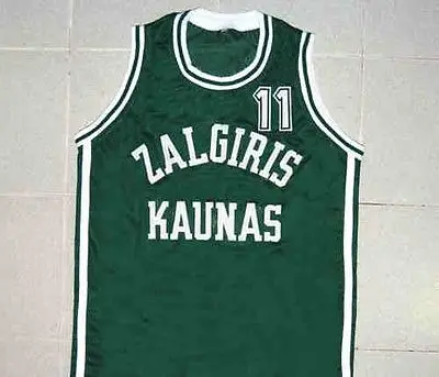 

11 Arvydas Sabonis Zalgiris Kaunas Retro Classic Throwback Basketball Jersey Stitched Custom Any Number Name jerseys