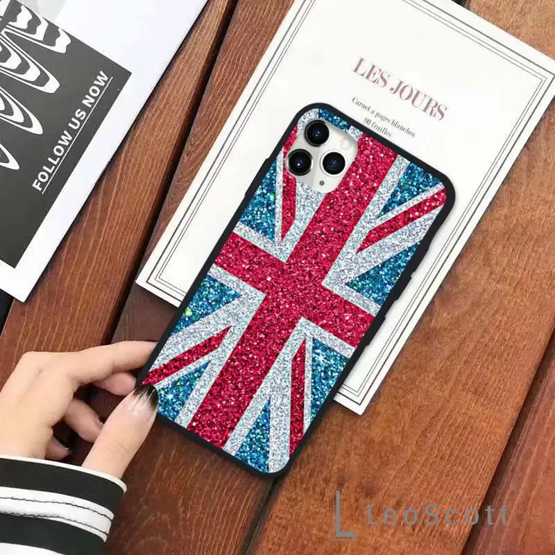 

uk British flag cool Phone Cases for iPhone 11 12 pro XS MAX 8 7 6 6S Plus X 5S SE 2020 XR Soft Silicone Shell Cover Funda