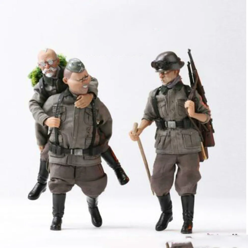 В наличии 1/12 серия солдат с большой головой тонкий человек жира старика ВОВ