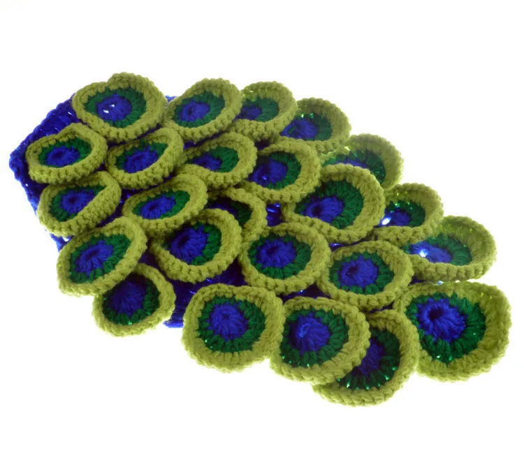 Для детей 0-3 лет M вязаные для новорожденных Павлин наряды вязаная павлина