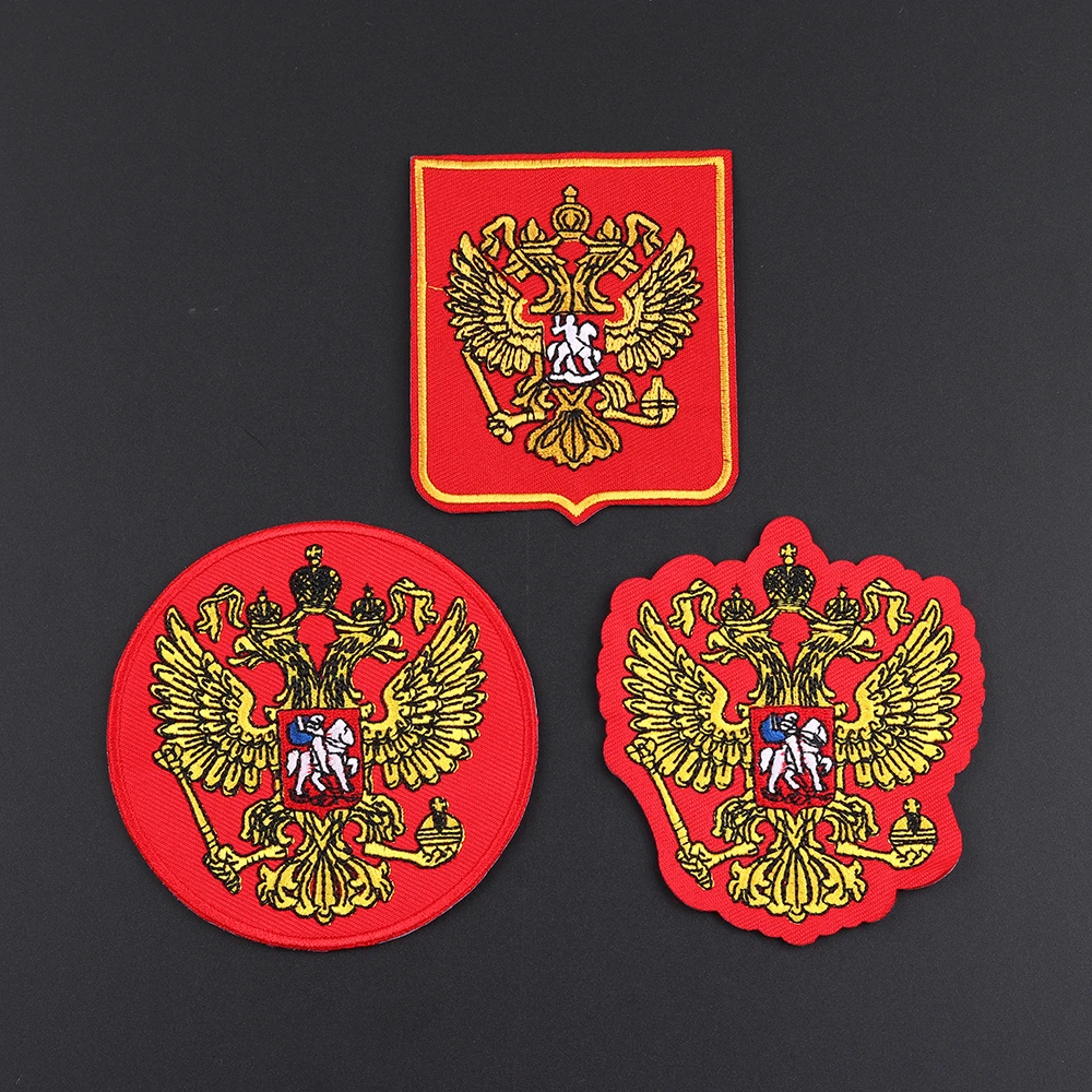 Российская национальная эмблема вышитый значок ковбойский глажка на одежде