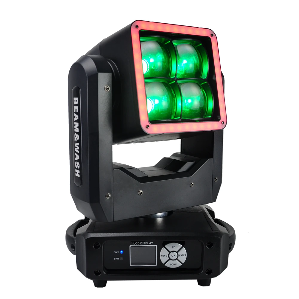 Новинка 4x40 Вт Светодиодная Подвижная головка Zoom RGBW 4 в 1 цвет с цветным ремнем RGB 3