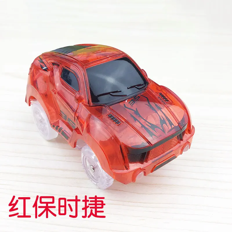 Лидер продаж электронная игрушка автомобиль игрушки, светодиодные лампы автомобилей для светящийся гоночный трек мигать малыш ж/д световой машина трек игрушки-машинки
