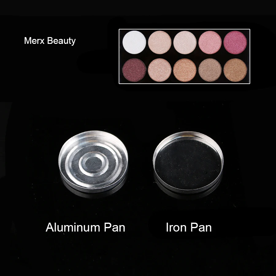 

100pcs 29mm round aluminum pressed pan magnetic iron tin pressed eyeshadow pan, tin pan for eyeshadow blush palette