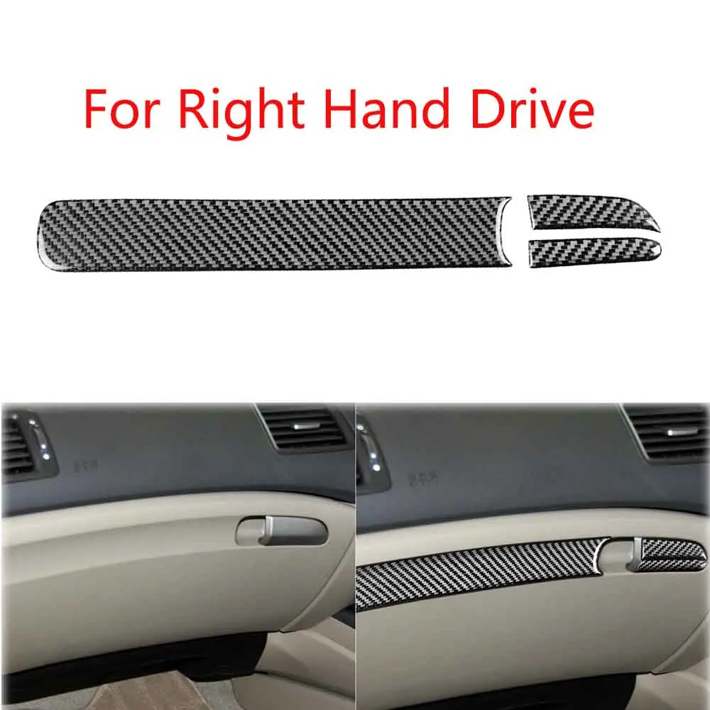 

Коробка для хранения Copilot из углеродного волокна, крышка панели, отделка для Honda Civic 8th 06-11 RHD правый руль
