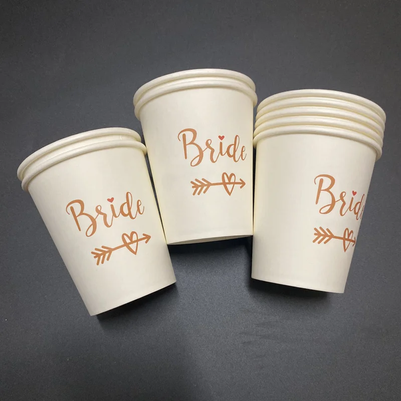 Свадебные украшения в форме сердца невесты Бумага чашки Обручение вечерние