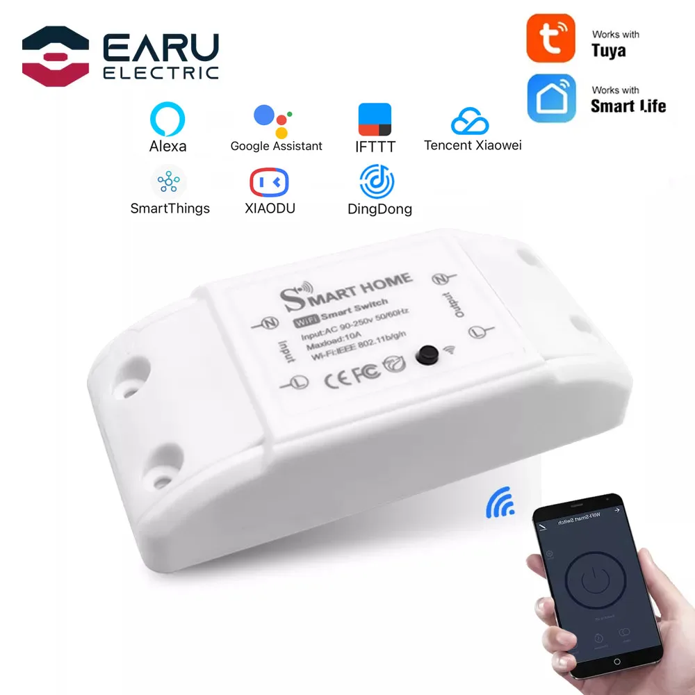 Беспроводной Выключатель с поддержкой Wi-Fi и управлением через приложение Tuya |