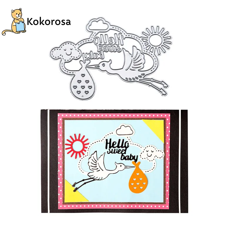 Металлические Вырубные штампы Kokorosa Baby Word в виде птицы новинка 2019 для
