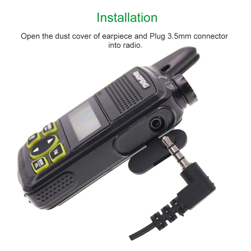 2 шт. AT BFT1 для безопасности гарнитура с воздушной трубкой Акустическая трубка