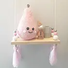 Деревянная доска в скандинавском стиле, веревка для хранения с кисточками, подвесная полка, декор для спальни, гостиной, кухни, офиса, подставка для рукоделия