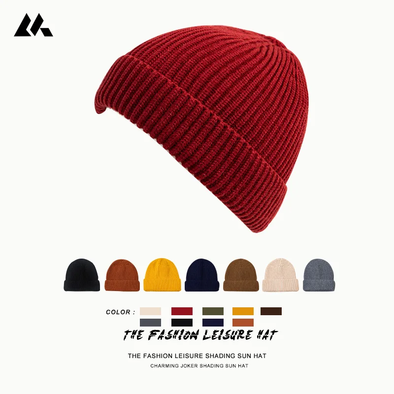 

New Simple Style Autumn Winter Soft Wear Women Thicken Exquisite Knitted Outing Warm Cold-proof Fashion Bonnet Skull Beanie Hat