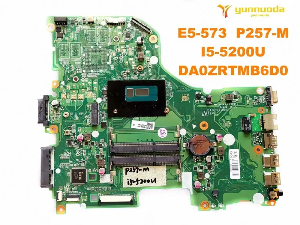 Оригинальный Для ACER E5 573 Материнская плата ноутбука 573TG P257 M I5 5200U DA0ZRTMB6D0 испытанное