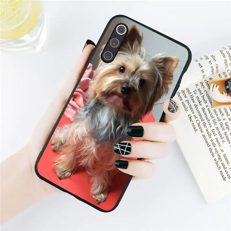 

Mini Yorkshire Terrier Dog cute animal Phone Case For Xiaomi Redmi note 7 8 9 t k30 max3 9 s 10 pro lite Luxury brand shell