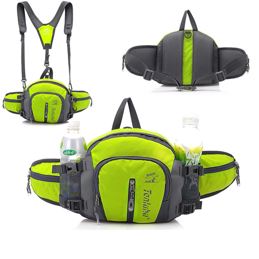 

Rain Waterproof Wear Resistance Sports Bag Climbing Hiking Cycling Bottle Holder Shoulder Cross Backpack Handbag Waist Bag