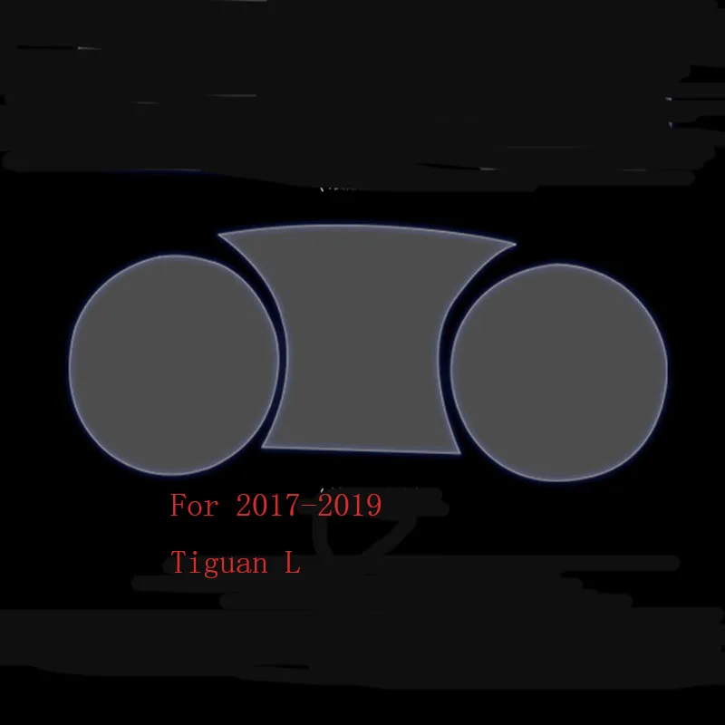 Защитная пленка для панели приборов и навигации Tiguan L 2017-2019, комплект из 3 штук.