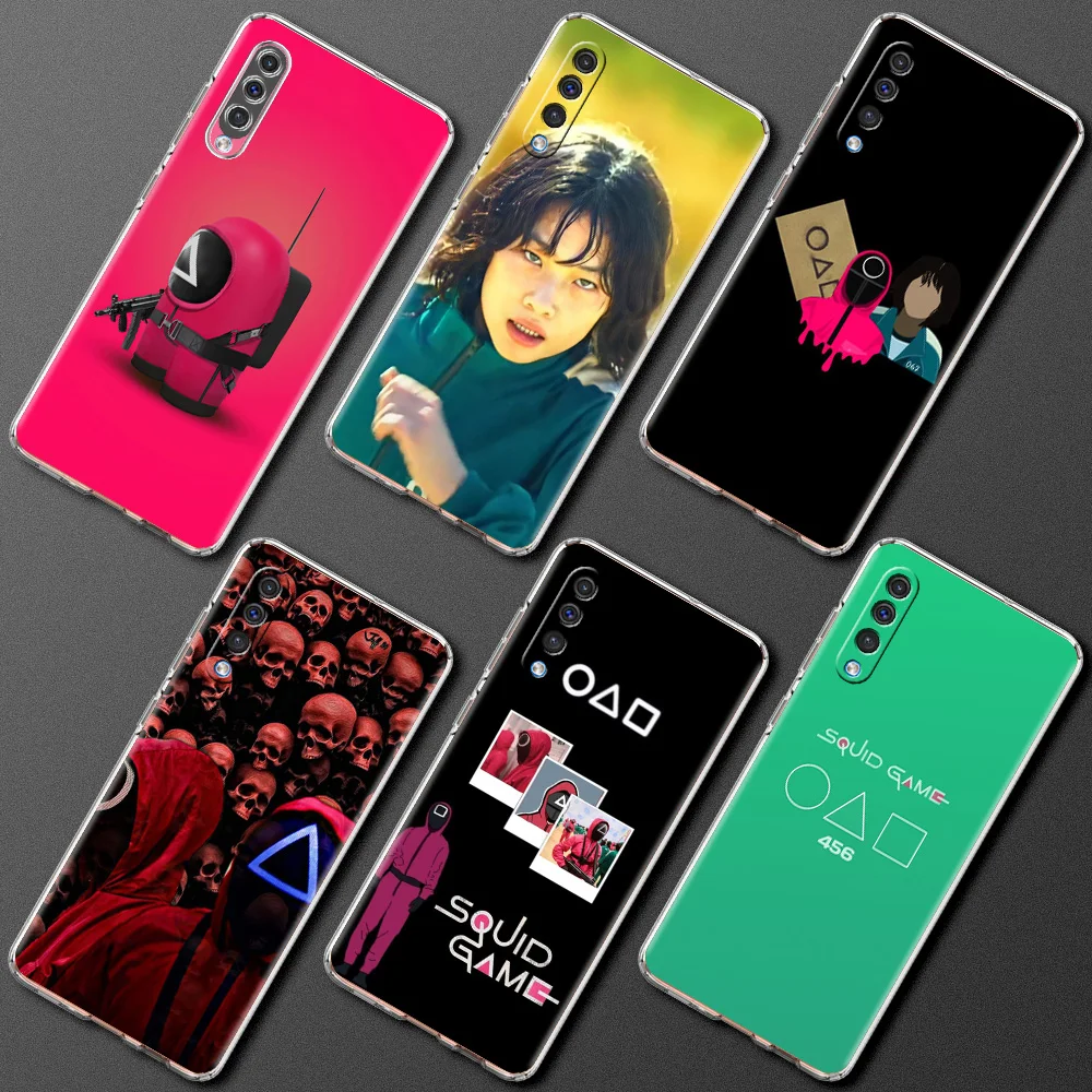 

Squid Game 456 067 Soft Transparent Phone Case for Samsung Galaxy A12 A32 A52 A50 A70 A10 A10S A20 A30 A40 4G Luxury Cover Coque