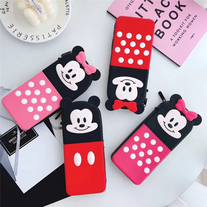 Kawaii новинка силиконовые Мультяшные пеналы для карандашей школьные канцелярские