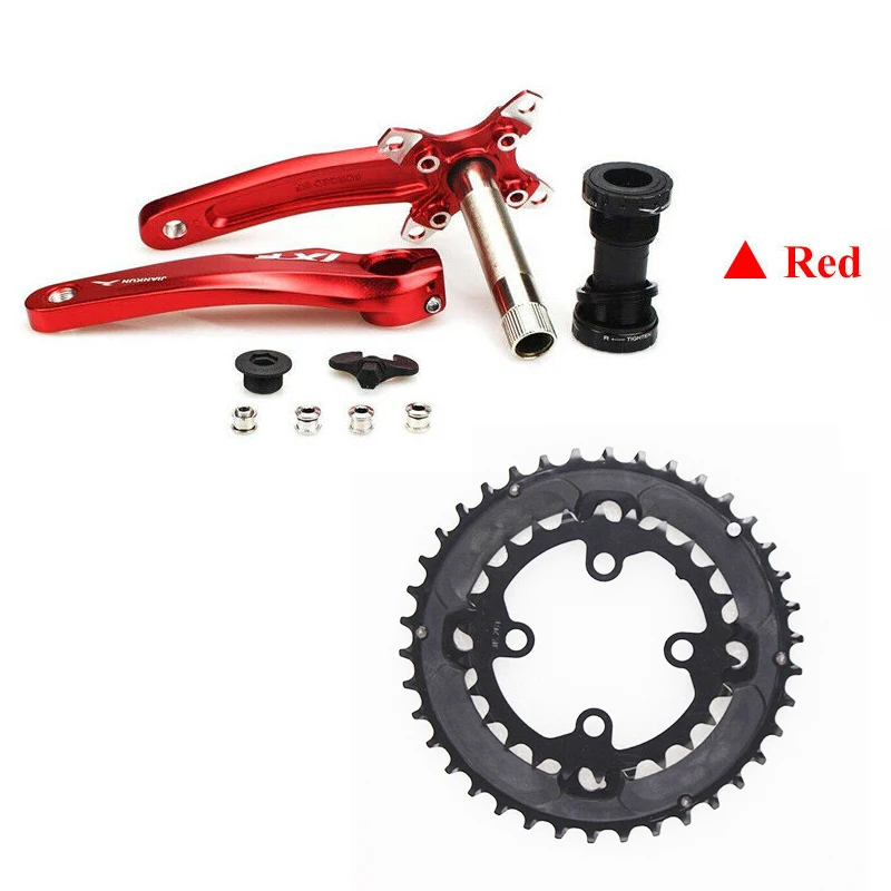 104BCD 26 T/38 T цепь MTB велосипед двойной 10 скоростей коленчатая цепь& Crank& BB для горных велосипедов - Цвет: Crankset with BB