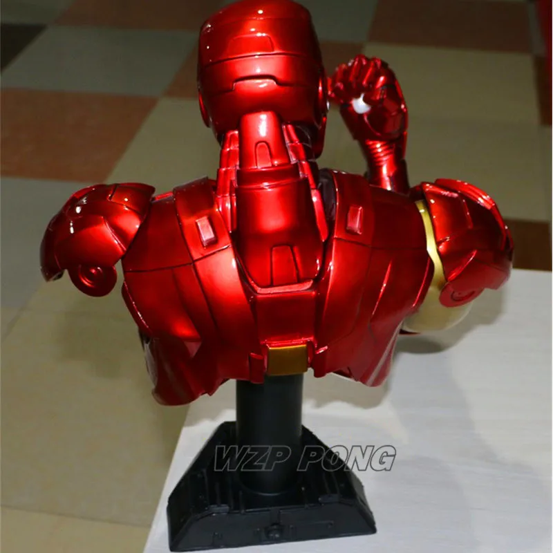 Hasbro мстители супергерой Железный человек 1/2 Mk6 бюст светодиодсветильник КА
