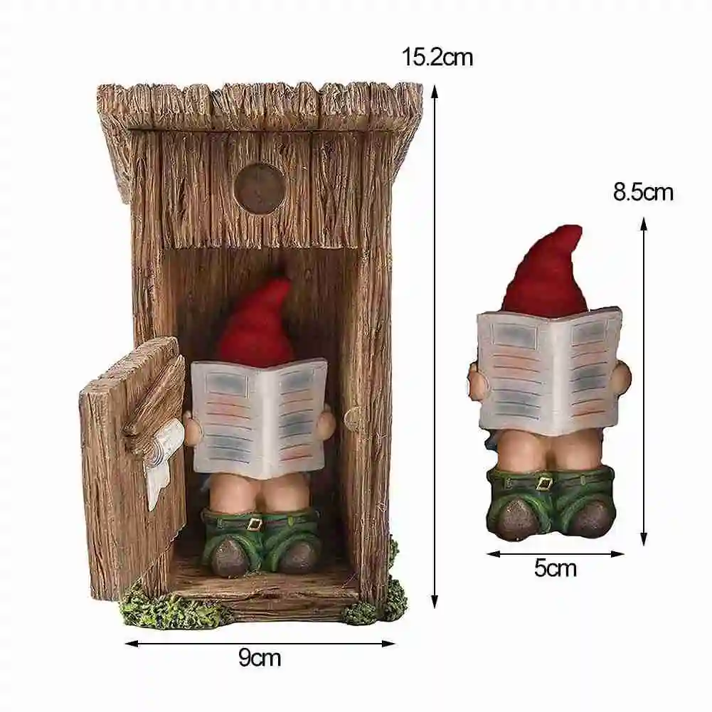 

Best!Elf Forget To Close The Door Naughty Garden Gnome Statue sculpture Decor 2021 Hot