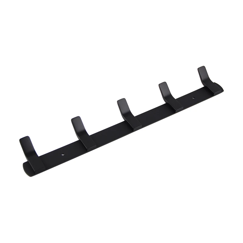 Черный многофункциональный крючок для ванной комнаты 5 полотенцесушитель