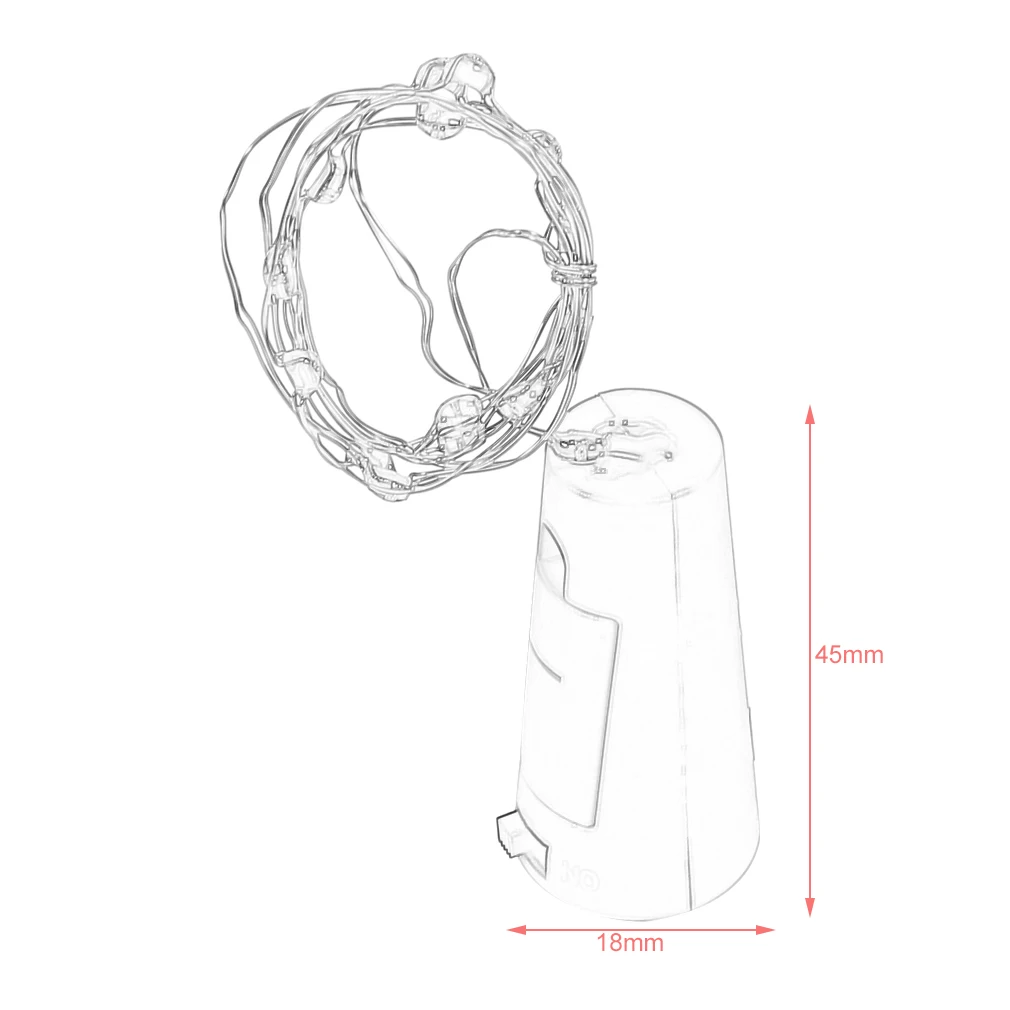 

High Quality Romantic Copper Wire Cork Shaped LED Night Starry Light String Lamp Christmas Decoration Home Decor 50CM 15 LEDs