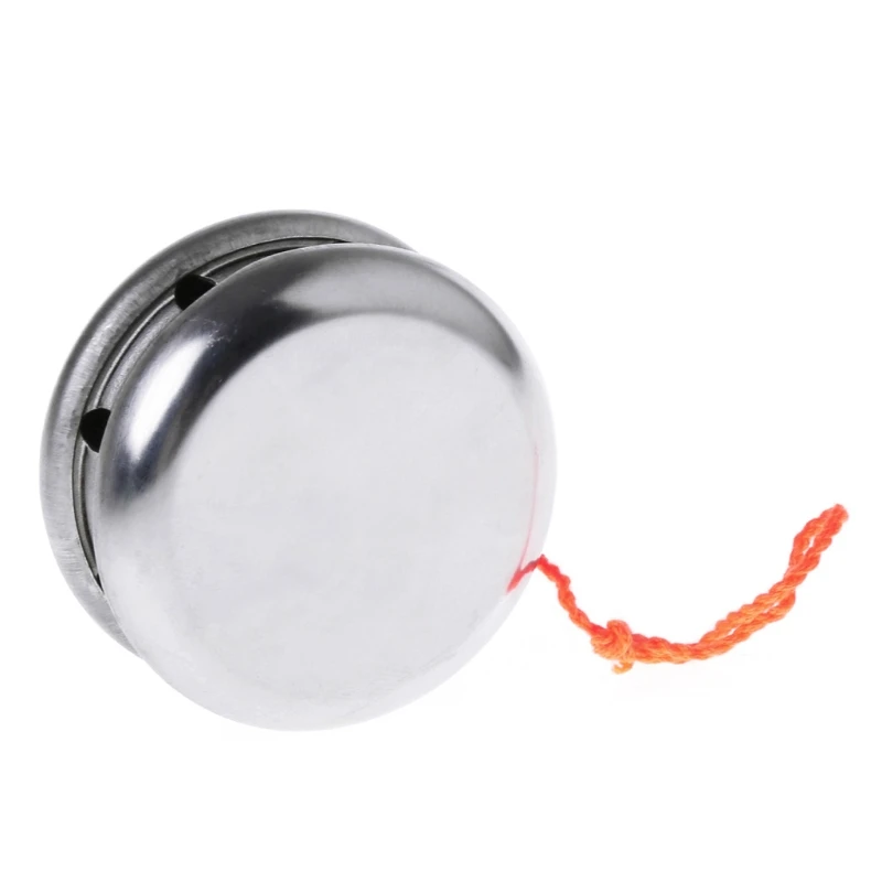 

Silver Round Stainless Steel Professional Yo-Yo Ball Toys With String Gift