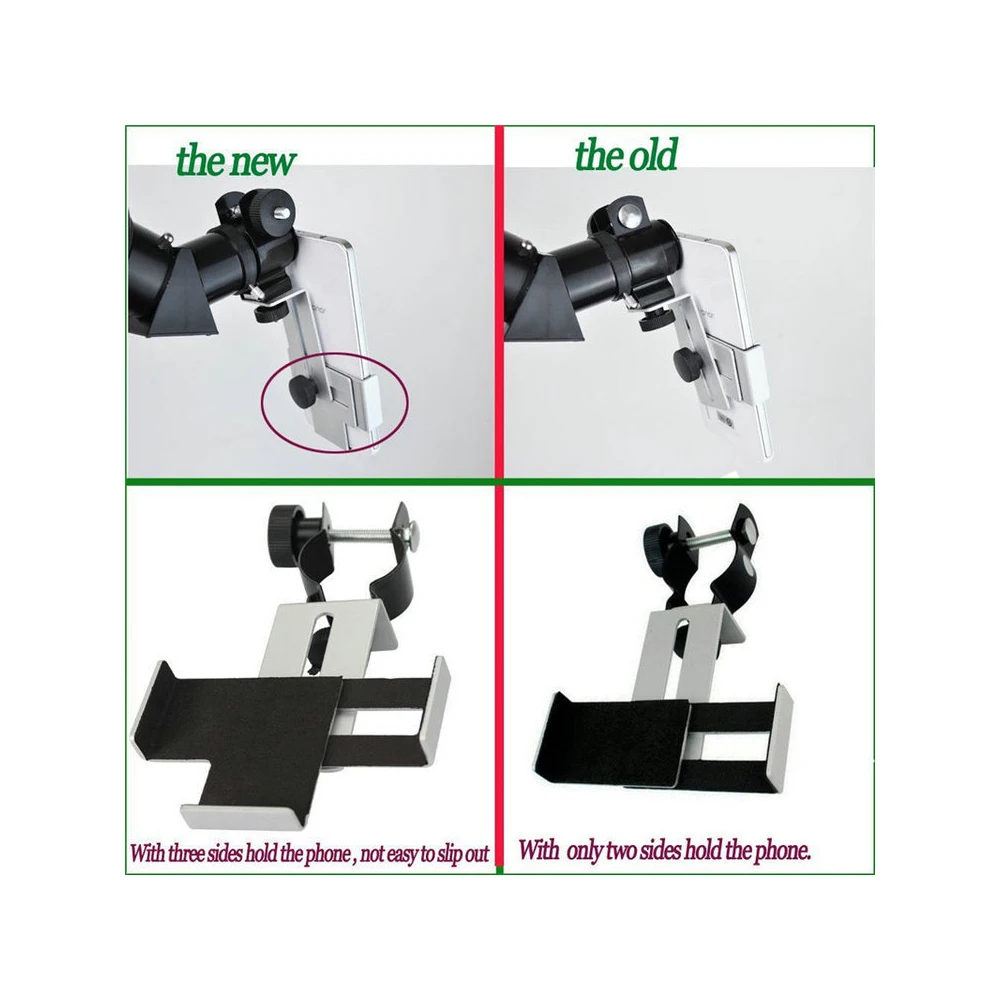 Держатель для мобильного телефона Datyson Upgraded Metal для телескопа 2 дюйма 38-50 мм 360-градусный адаптер для бинокля, монокуляр и телескопов.