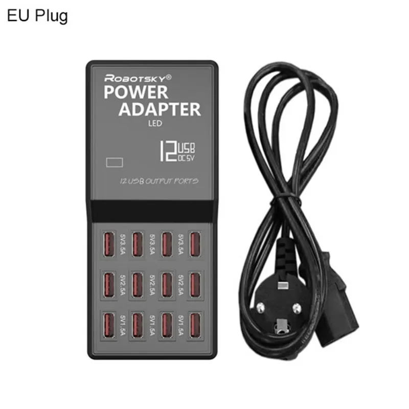 60 Вт 12 порт быстрая зарядка телефон планшет компьютер USB зарядное устройство станция адаптер для мобильного телефона зарядная станция для планшета