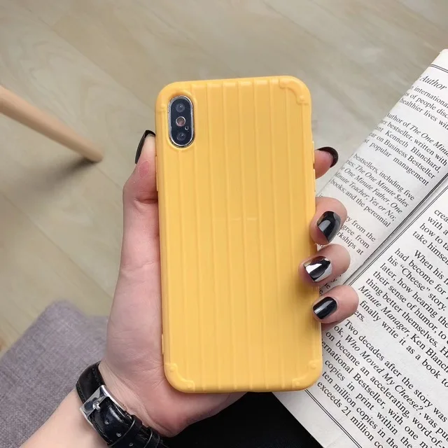yellow Модные Чемодан чехол для телефона для samsung Galaxy Note 10 Pro 9 S10e S10 S9 S8 плюс цвет костюм чехол ТПУ, конфетный чехол S10e 10 9 8 - Цвет: yellow