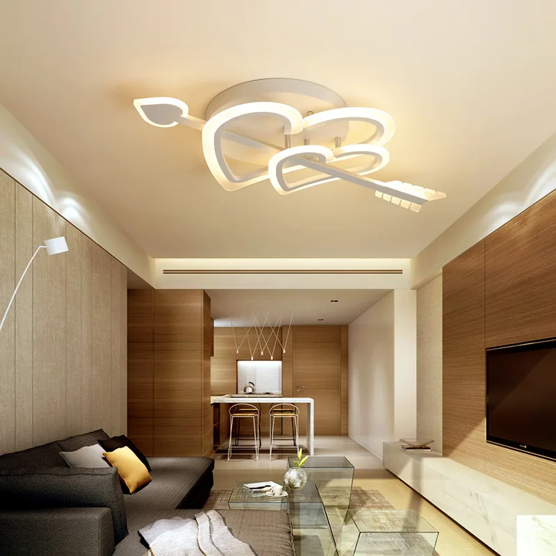 

Modern Led Ceiling Chandelier Lights Simple Lighting For Living Bedroom Study Room White Gold Chandelier Fixture WY518