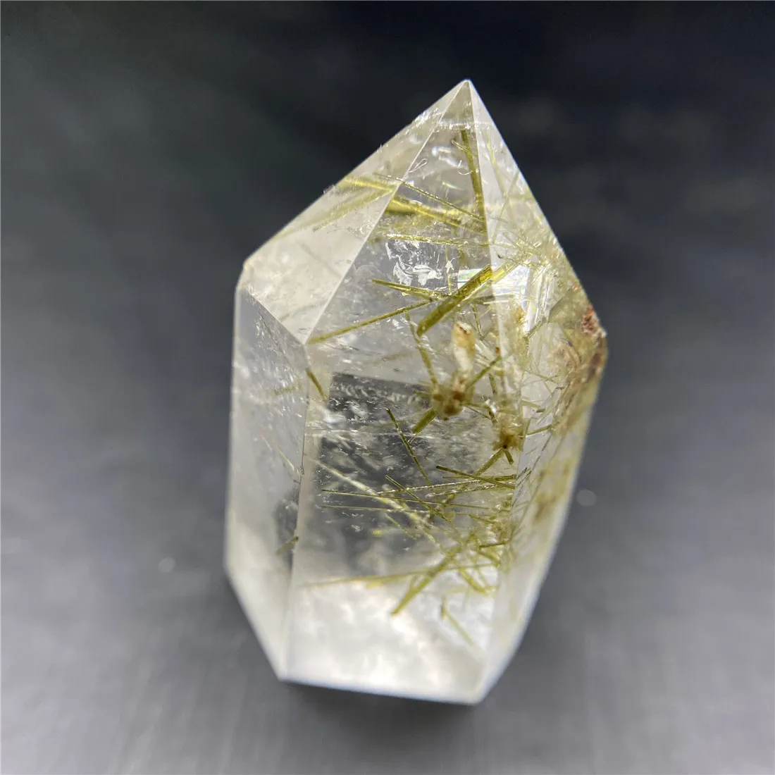 Rutilate Crystal Point Stone Island Wicca Decor натуральные кварцевые кристаллы природный камень | Дом