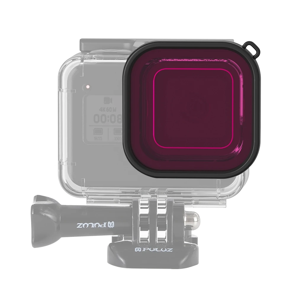 

PULUZ квадратный корпус для дайвинга цветной фильтр объектива для GoPro HERO8 черный