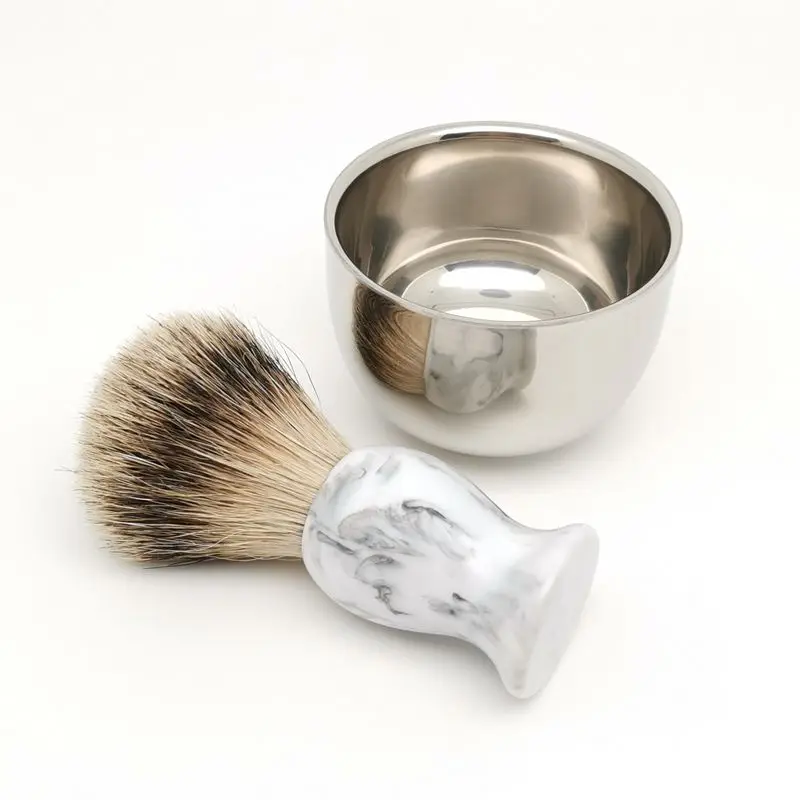 TEYO Silvertip Барсук щетка для бритья волос и чашка набор идеально подходит мокрого