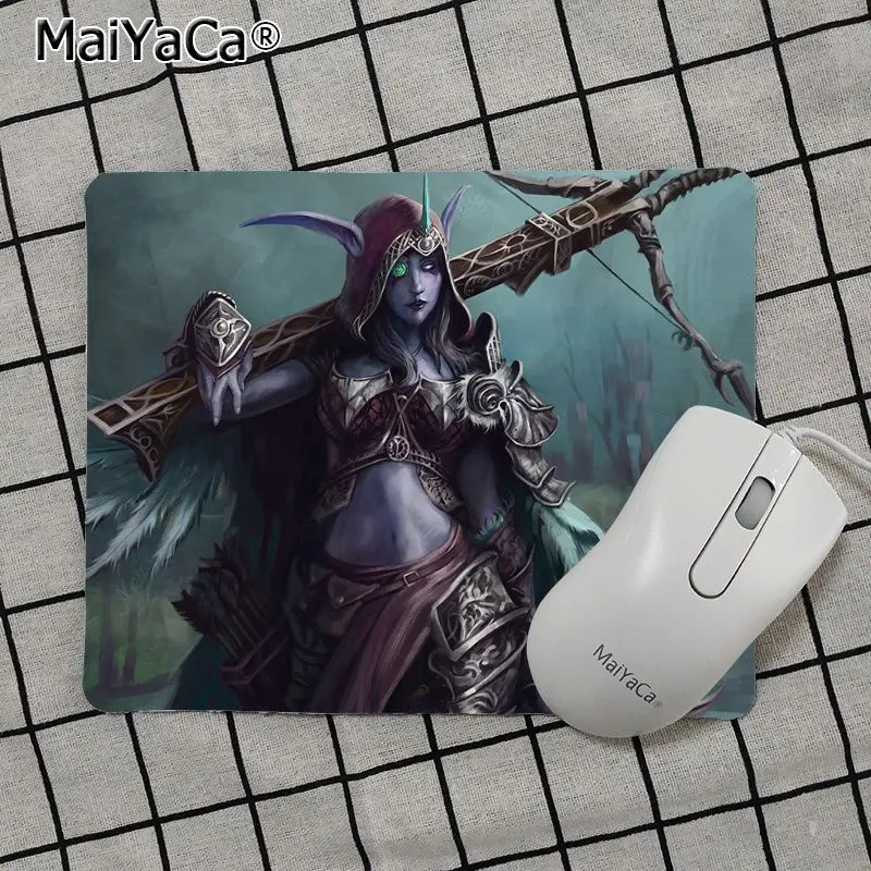 Maiya, высокое качество, World of Warcraft Sylvanas, прочный резиновый коврик для мыши,,, игровой коврик для мыши - Цвет: No Lock Edge25x29cm