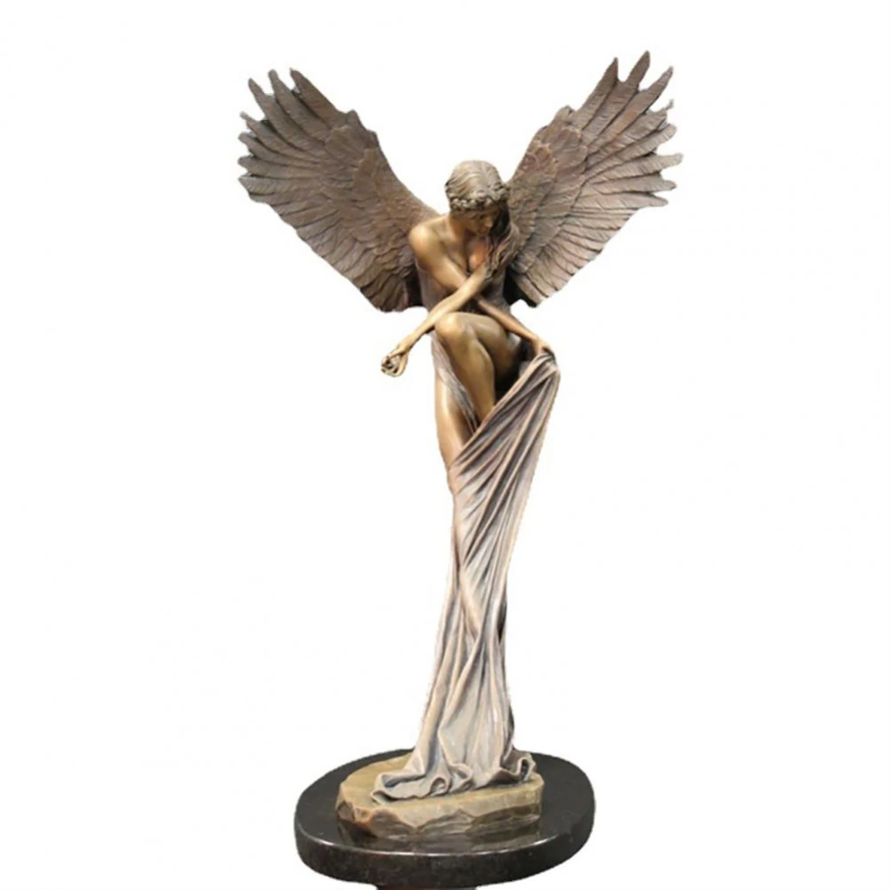 

Элегантный Ангел выкупной Скульптура смолы украшения для Офис декор с церковью аксессуары пасхальные творчества изысканный дизайн