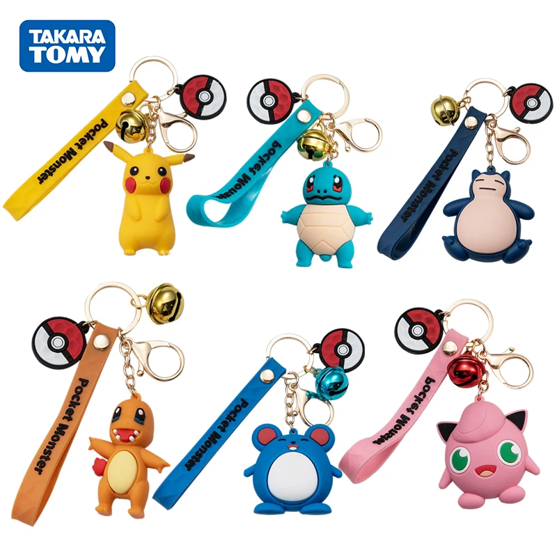 

TAKARA TOMY Покемон экшн-фигурка Пикачу брелок Покемон Сквиртл психоутка брелок Модель автомобиля рождественский подарок