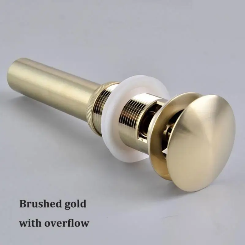 

Bathroom Sink Drain without Overflow Vessel Sink Lavatory Vanity Up Drain Stopper Brushed Nickel Finish