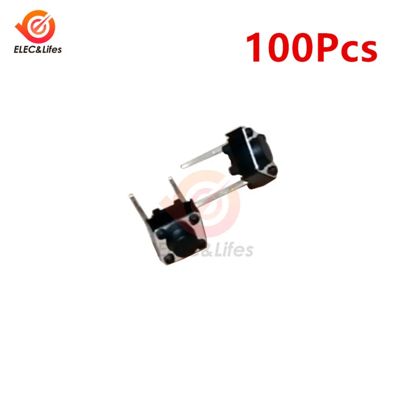 

Тактильные кнопочные переключатели, 100 шт., 2 контакта, 6x6x мм, 6x6x5 мм