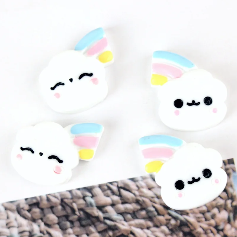 Кавайные Симпатичные Мультяшные облака плоская спина кабошон сделай сам