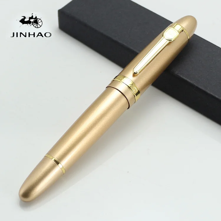 JINHAO 159 позолоченная крученая гладкая перьевая ручка 18KGP для учебы и офиса 2KZS|jinhao