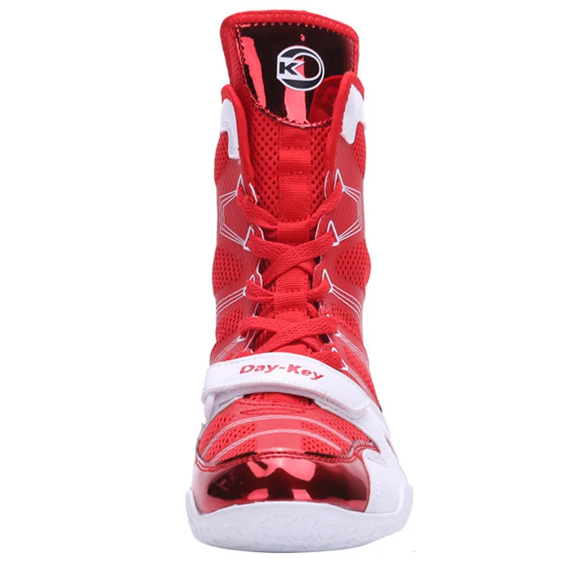 Новинка профессиональная Мужская обувь для бокса золотисто красная светильник