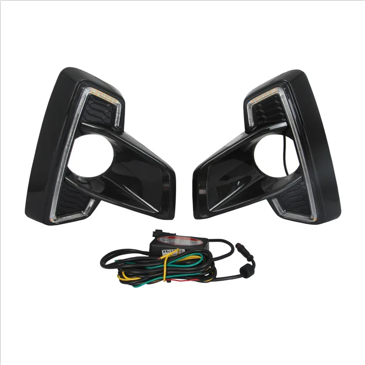 

2PCS LED Daytime Running Light For Toyota Hilux Revo Rocco 2018 2019 Car Accessories Waterproof 12V DRL Fog Lamp Decoration