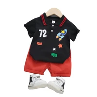 summer new children clothes suit fashion baby boys cartoon t shirt shorts 2pcssets infant casual costume kids tracksuits